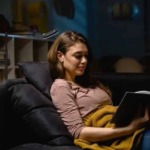 Straluma Moderne LED vloerlamp op accu zwart dimbaar> Vloerlampen|Leeslampen