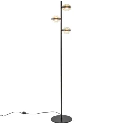 Straluma Moderne LED vloerlamp zwart/champagne dimbaar> Vloerlampen|LED Vloerlampen