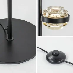 Straluma Moderne LED vloerlamp zwart/champagne dimbaar><noscript><img width=