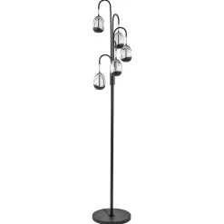 Straluma Moderne LED vloerlamp zwart met helder glas> Vloerlampen|LED Vloerlampen