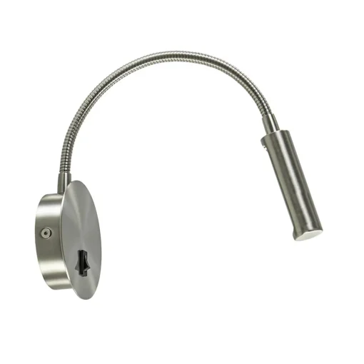 Straluma Moderne LED wandlamp nikkel met flexibele arm> Wandlampen|Bedlampjes