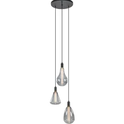 Straluma Moderne 3-lichts hanglamp zwart exclusief bronnen> Pendel Lampen|Woonkamerlampen