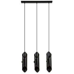 Straluma Moderne 3-lichts hanglamp zwart metaal> Eettafellampen|Pendel Lampen
