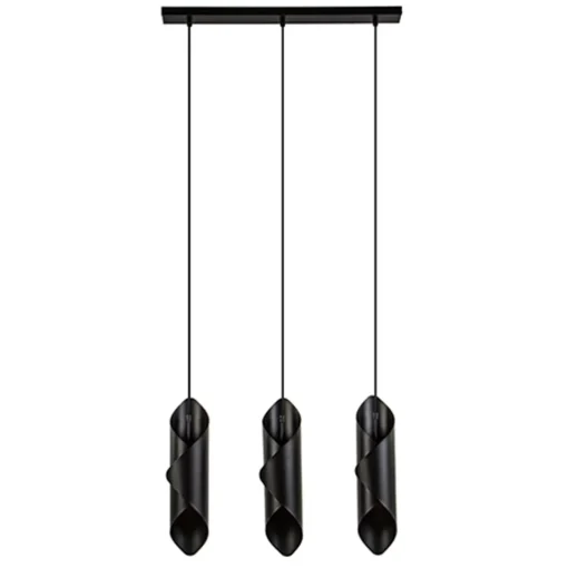 Straluma Moderne 3-lichts hanglamp zwart metaal> Eettafellampen|Pendel Lampen