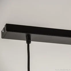 Straluma Moderne 3-lichts hanglamp zwart metaal></noscript> Eettafellampen|Pendel Lampen