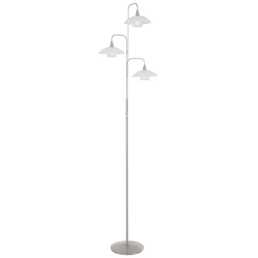 Straluma Moderne 3-lichts LED vloerlamp geborsteld staal> Vloerlampen|LED Vloerlampen