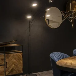 Straluma Moderne 5-lichts LED vloerlamp zwart></noscript> Vloerlampen|Woonkamerlampen