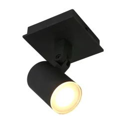 Straluma Moderne 1-lichts opbouw spot zwart inclusief LED> Plafondlampen|Opbouwspots