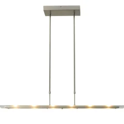 Straluma Moderne nikkel LED hanglamp met helder glas dimbaar> Hanglampen|Eettafellampen