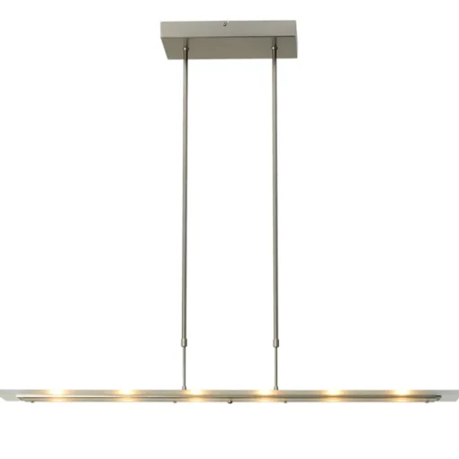 Straluma Moderne nikkel LED hanglamp met helder glas dimbaar> Hanglampen|Eettafellampen
