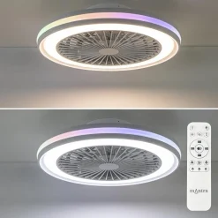 Straluma Moderne plafondventilator wit inclusief LED en color></noscript> Plafondlampen|Plafondventilatoren met lamp