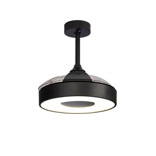 Straluma Moderne plafondventilator zwart met dimbaar LED> Plafondlampen|Plafondventilatoren met lamp