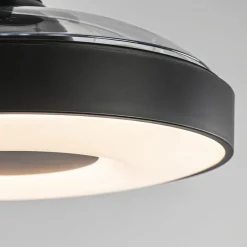 Straluma Moderne plafondventilator zwart met dimbaar LED></noscript> Plafondlampen|Plafondventilatoren met lamp