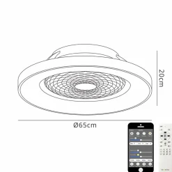 Straluma Moderne plafondventilator grijs met geintegreerd LED> Plafondlampen|Plafondventilatoren met lamp
