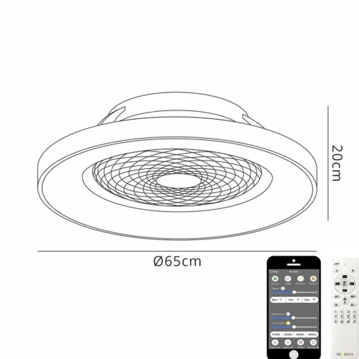 Straluma Moderne plafondventilator grijs met geintegreerd LED> Plafondlampen|Plafondventilatoren met lamp