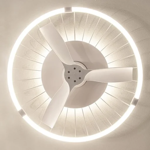 Straluma Moderne plafondventilator wit inclusief LED verlichting> Plafondlampen|Plafondventilatoren met lamp