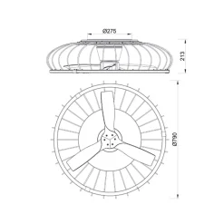 Straluma Moderne plafondventilator wit inclusief LED verlichting></noscript> Plafondlampen|Plafondventilatoren met lamp