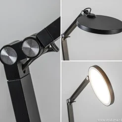 Straluma Moderne tafel/bureaulamp zwart met dimbaar LED></noscript> Tafellampen|Bureaulampen