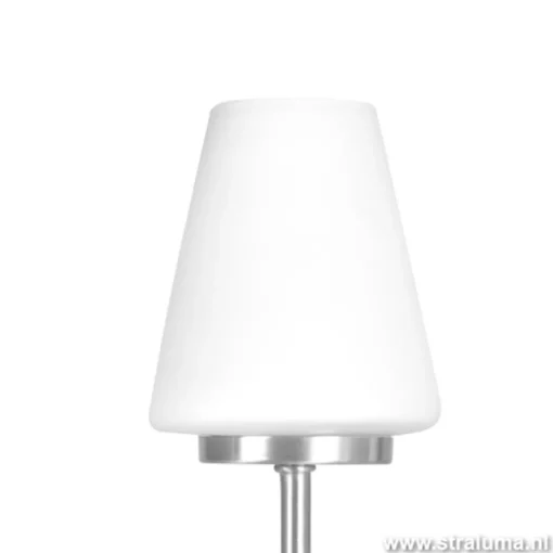 Straluma Moderne tafellamp staal/glas met dimmer> Nachtkastlampen|Woonkamerlampen