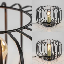 Straluma Moderne tafellamp zwart met brons></noscript> Tafellampen|Draadlampen