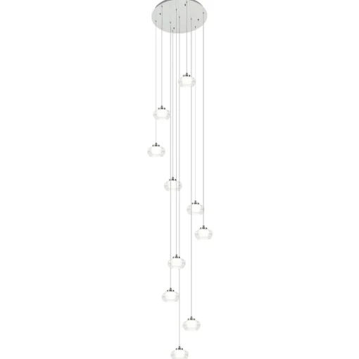 Straluma Moderne videlamp chroom met helder glas incl LED> Hanglampen|Videverlichting