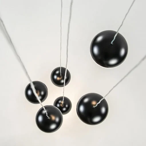 Straluma Moderne videlamp zwart met dimbaar LED 6-lichts> Hanglampen|Videverlichting