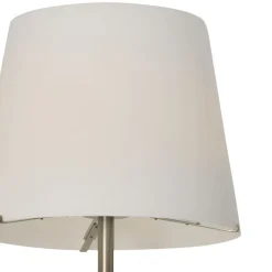 Straluma Moderne vloerlamp Calabro nikkel glas> Woonkamerlampen|Slaapkamerlampen