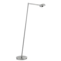 Straluma Moderne vloerlamp LED met touchdimmer - Nikkel> Vloerlampen|Leeslampen