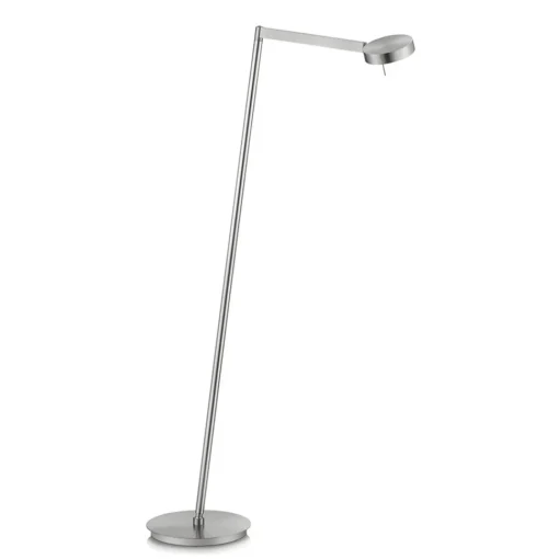 Straluma Moderne vloerlamp LED met touchdimmer - Nikkel> Vloerlampen|Leeslampen