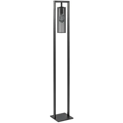 Straluma Moderne vloerlamp mat zwart metaal> Vloerlampen|Industriële Verlichting
