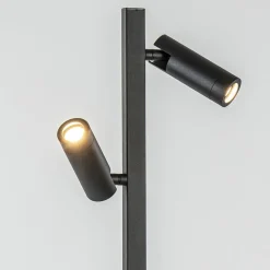 Straluma Moderne vloerlamp met verstelbare spots zwart/goud><noscript><img width=