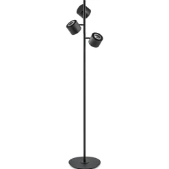 Straluma Moderne vloerlamp zwart met verstelbare LED spots> Vloerlampen|Woonkamerlampen