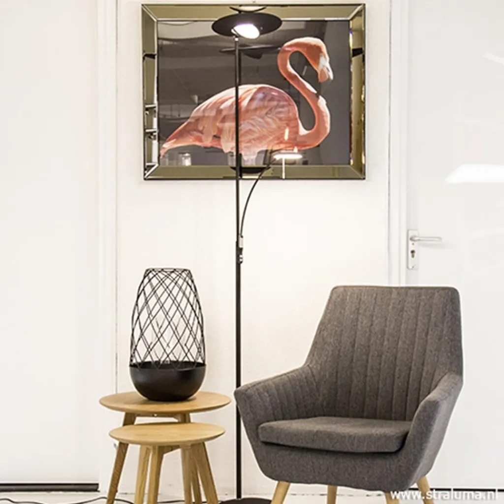 Straluma Moderne vloerlamp-uplighter LED zwart> Vloerlampen|Leeslampen