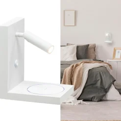 Straluma Moderne wandlamp wit inclusief LED en fast charger><noscript><img width=