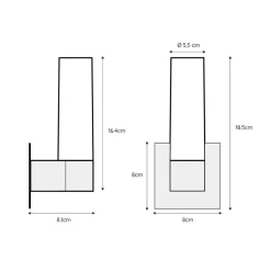 Straluma Moderne wandlamp zwart met opaal glas IP44></noscript> Badkamerverlichting|Wandlampen