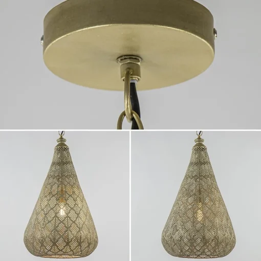 Straluma Oosterse hanglamp kegel goud groot> Hanglampen|Pendel Lampen