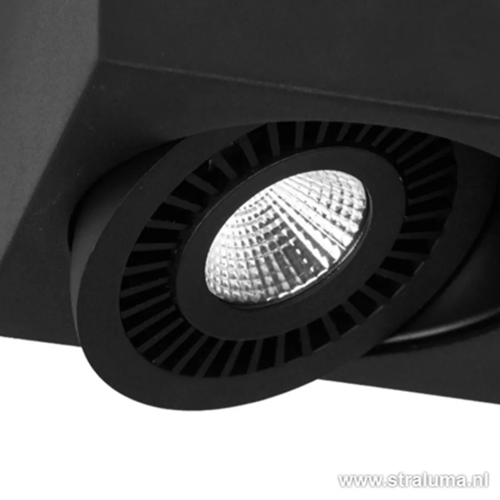 Straluma Opbouwspot box zwart 1-lichts led> Plafondlampen|Opbouwspots