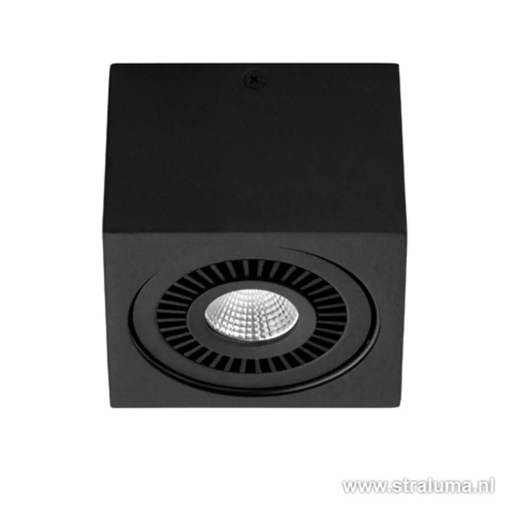 Straluma Opbouwspot box zwart 1-lichts led> Plafondlampen|Opbouwspots