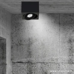 Straluma Opbouwspot box zwart 1-lichts led><noscript><img width=