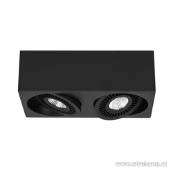 Straluma Opbouwspot box zwart 2-lichts led> Plafondlampen|Opbouwspots