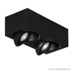 Straluma Opbouwspot box zwart 2-lichts led><noscript><img width=