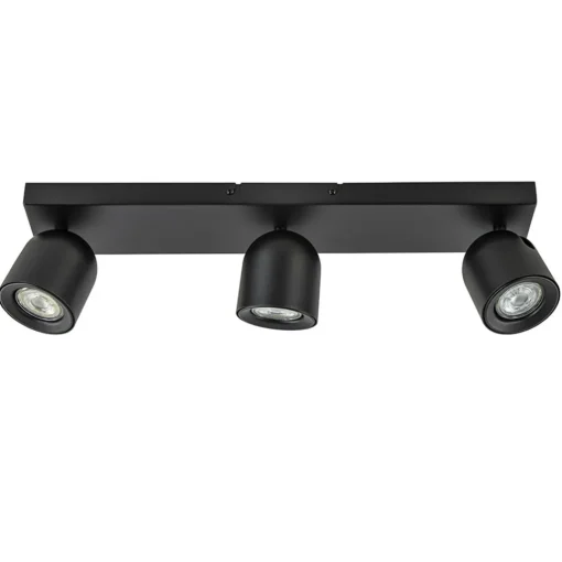 Straluma Opbouwspot Solare 3l balk zwart> Plafondlampen|Opbouwspots
