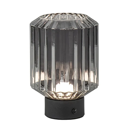 Straluma Oplaadbare LED tafellamp op batterij titanium/zwart> Tafellampen|Woonkamerlampen