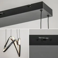 Straluma Organische LED hanglamp zwart dimbaar></noscript> Hanglampen|Eettafellampen