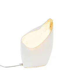 Straluma Organische tafellamp mat wit met goldleaf></noscript> Tafellampen|Design Verlichting