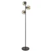Straluma Oud zilveren vloerlamp met amber glas> Slaapkamerlampen|Halverlichting