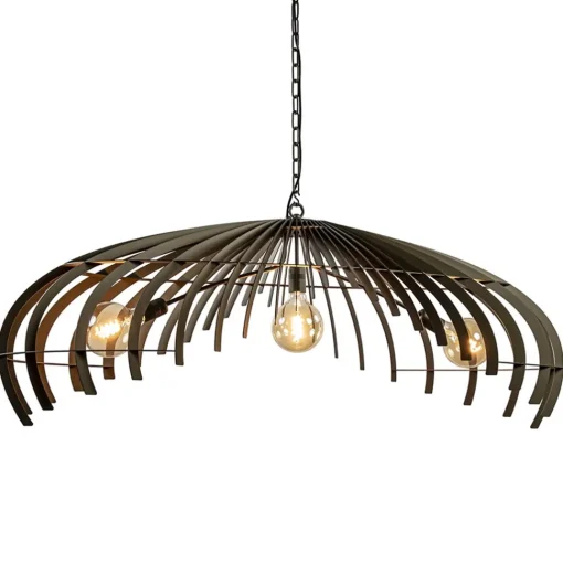 Straluma Ovale design hanglamp metaal platinum> Eettafellampen|Kantoorverlichting