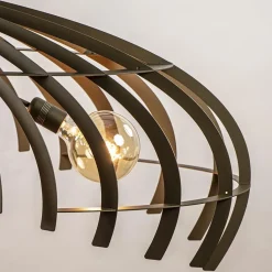 Straluma Ovale design hanglamp metaal platinum></noscript> Eettafellampen|Kantoorverlichting