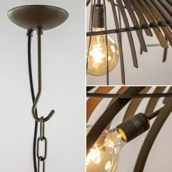 Straluma Ovale design hanglamp metaal platinum></noscript> Eettafellampen|Kantoorverlichting