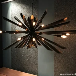 Straluma Ovale design hanglamp zwart metaal></noscript> Eettafellampen|Keukenverlichting